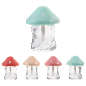 5 Vnt Lūpų Blizgesys Maker Rinkinys Grybų Lūpų Glazūra Vamzdis, Tualetinių Reikmenų Konteineriai Blizgesio Birių Prekių Tuščių Vamzdelių, Plastiko Lazdelė