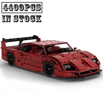 Naujas SS-91801 1987 m. Leidimas F40 Lm yra Le Mans versija Superautomobilį Lenktynių Automobilių Kūrimo Bloką Plytų Vaikas Žaislai, Gimtadienio Dovanos