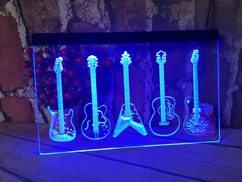 Gitara Ginklas Muzikos Neoninis Ženklas LED Neon Sienų apšvietimo Sienų Dekoras, Šviesos, Iki Neoninis Ženklas Miegamasis Baras Šalies Kalėdų Vestuvių Naktį Šviesos