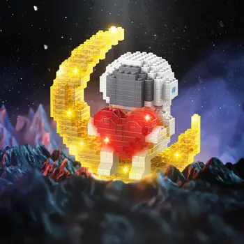 Žaislai Pav Astronautas Blokai Modelis Kosmoso Kelionių Vyras Mėnulio Šviesos Rose 